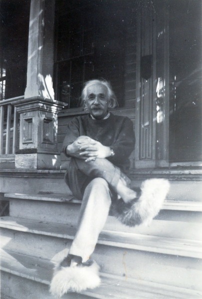 איינשטיין בנעלי בית