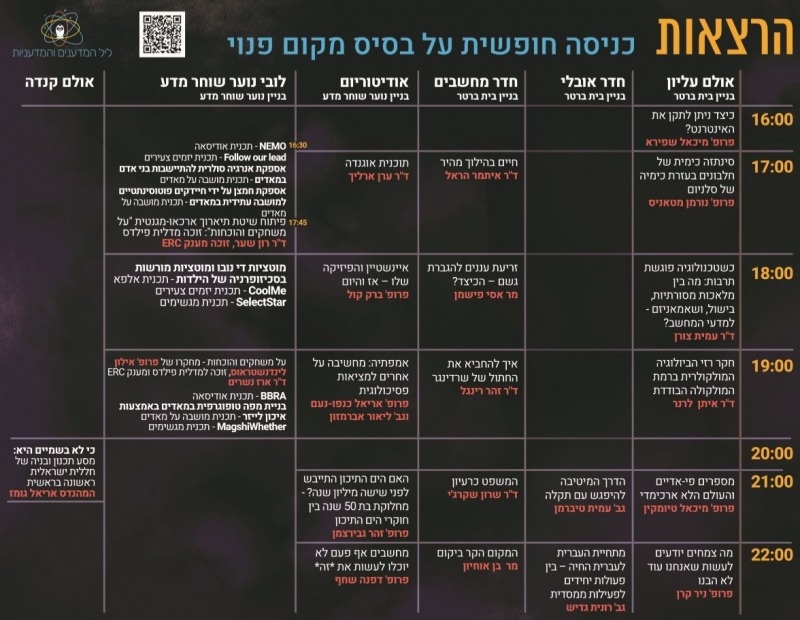 הרצאות - תוכניה